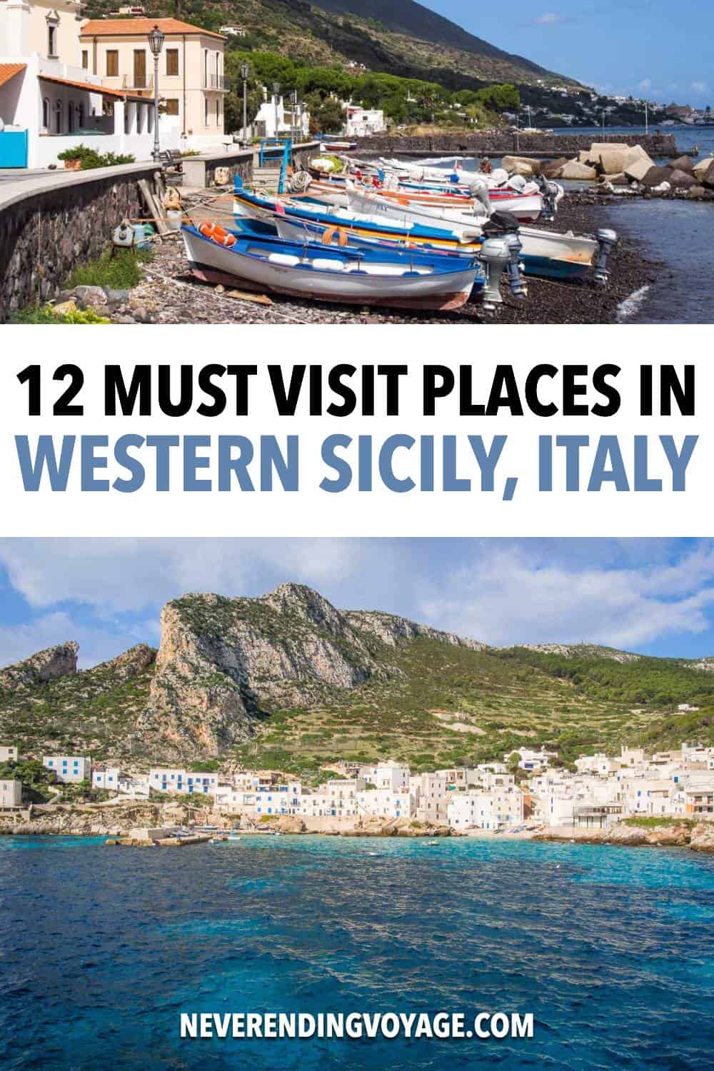 Western Sicily Travel Guide Pinterest pin