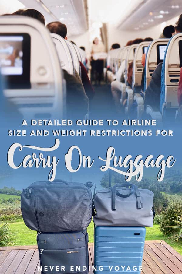 Carry-On and Personal Item Size Limits for 32 Major Airlines