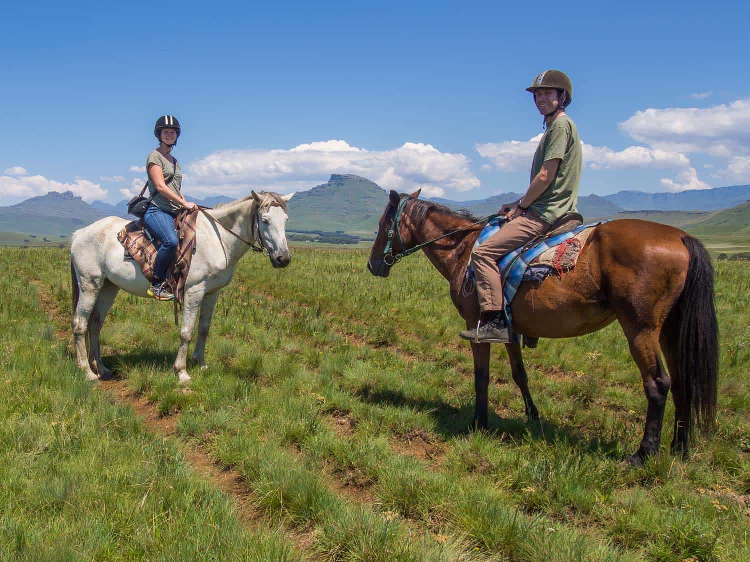 Horse riding with Khotso in Underberg in the Drakensberg Mountains