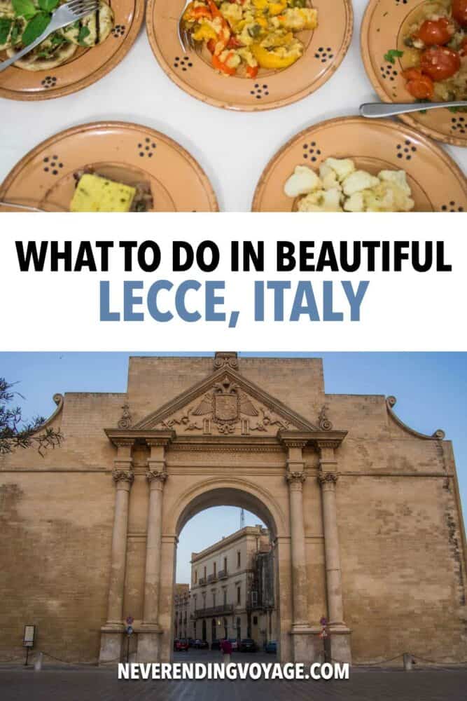 Lecce Travel Guide Pinterest pin