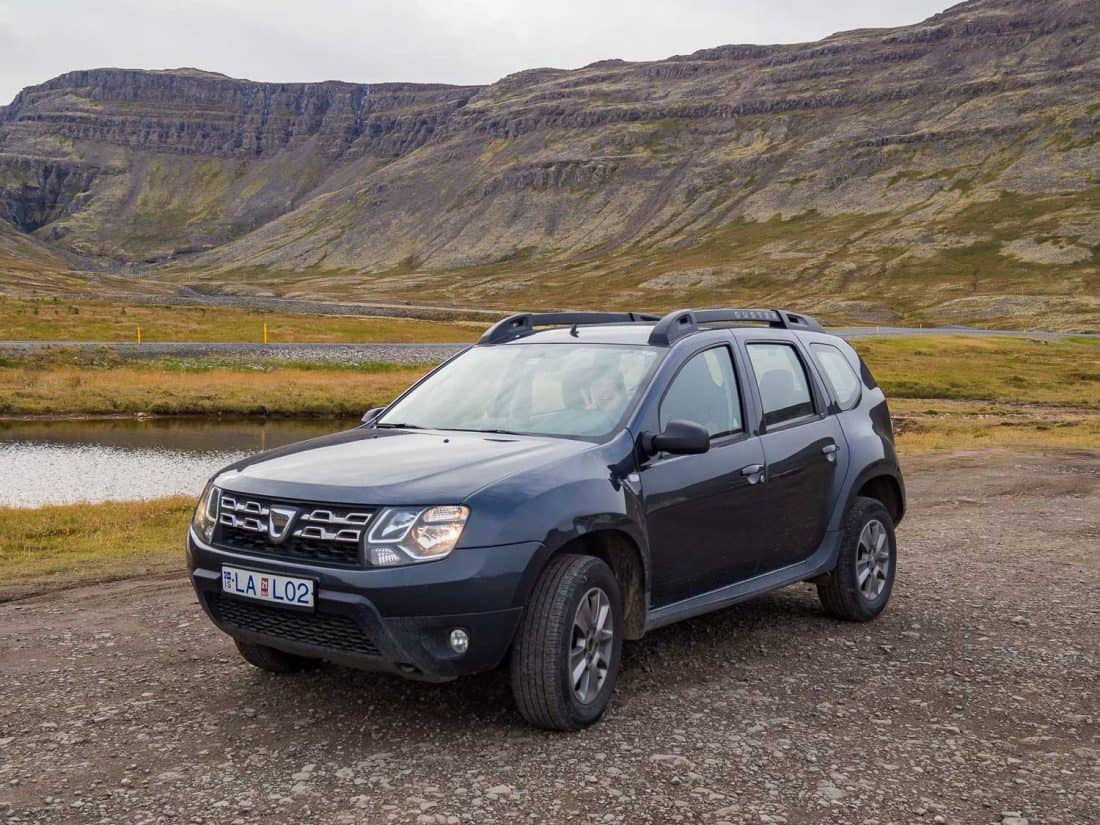 Our Dacia Duster 4WD in the Westfjords, Iceland