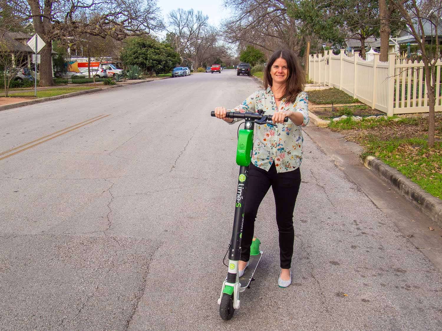 Scootering around Austin in my Aviator jeans