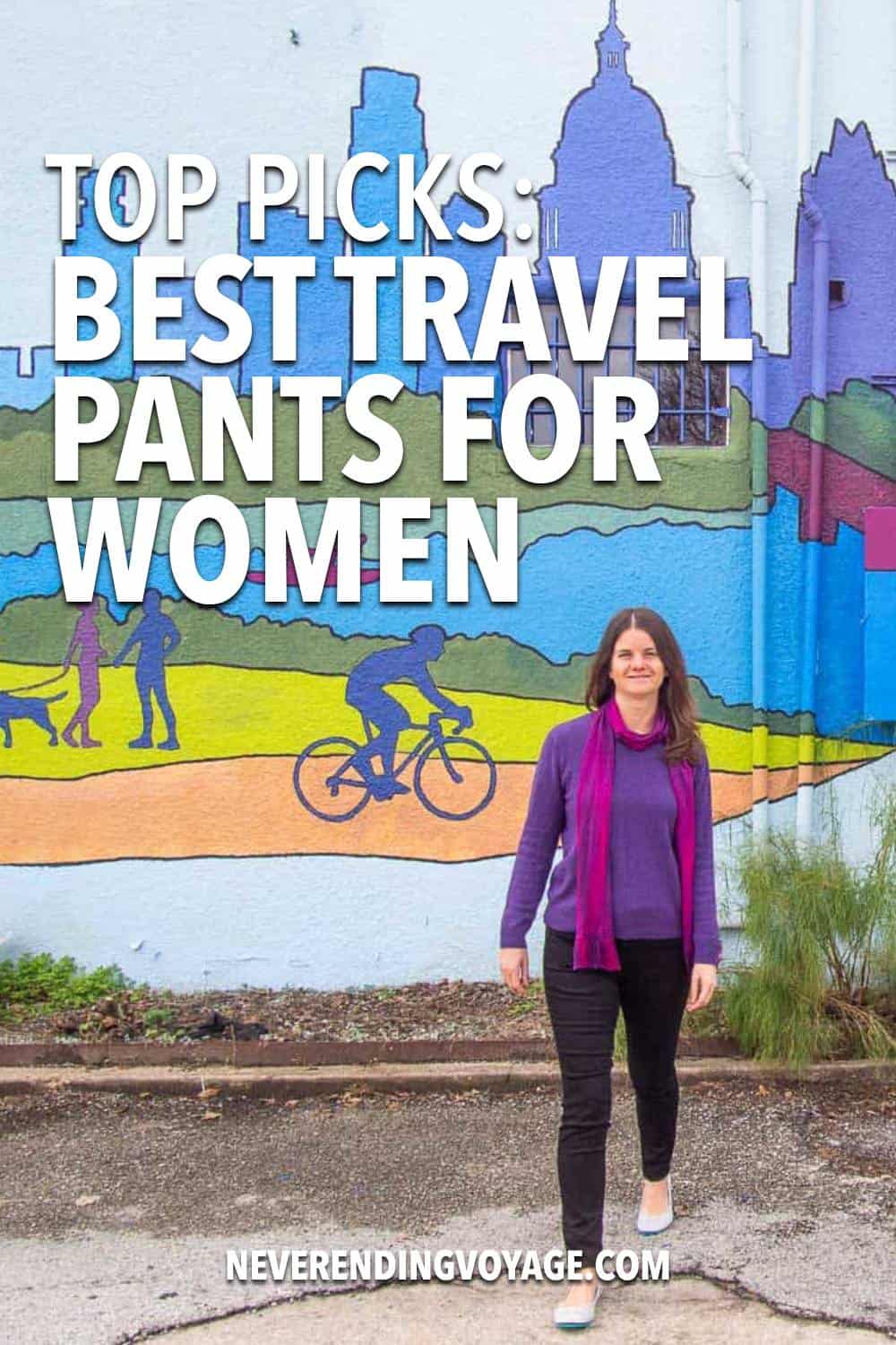 Travel Pants for Women Guide Pinterest pin