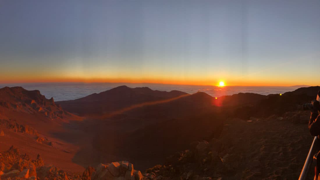Sunrise at Haleakalā National Park crater visitor centre