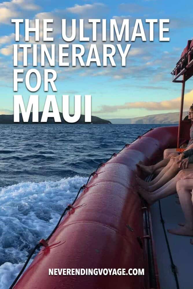 Maui Itinerary Travel Guide Pinterest pin