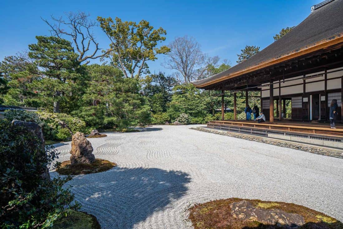 Kennin-ji raked gravel garden in Kyoto