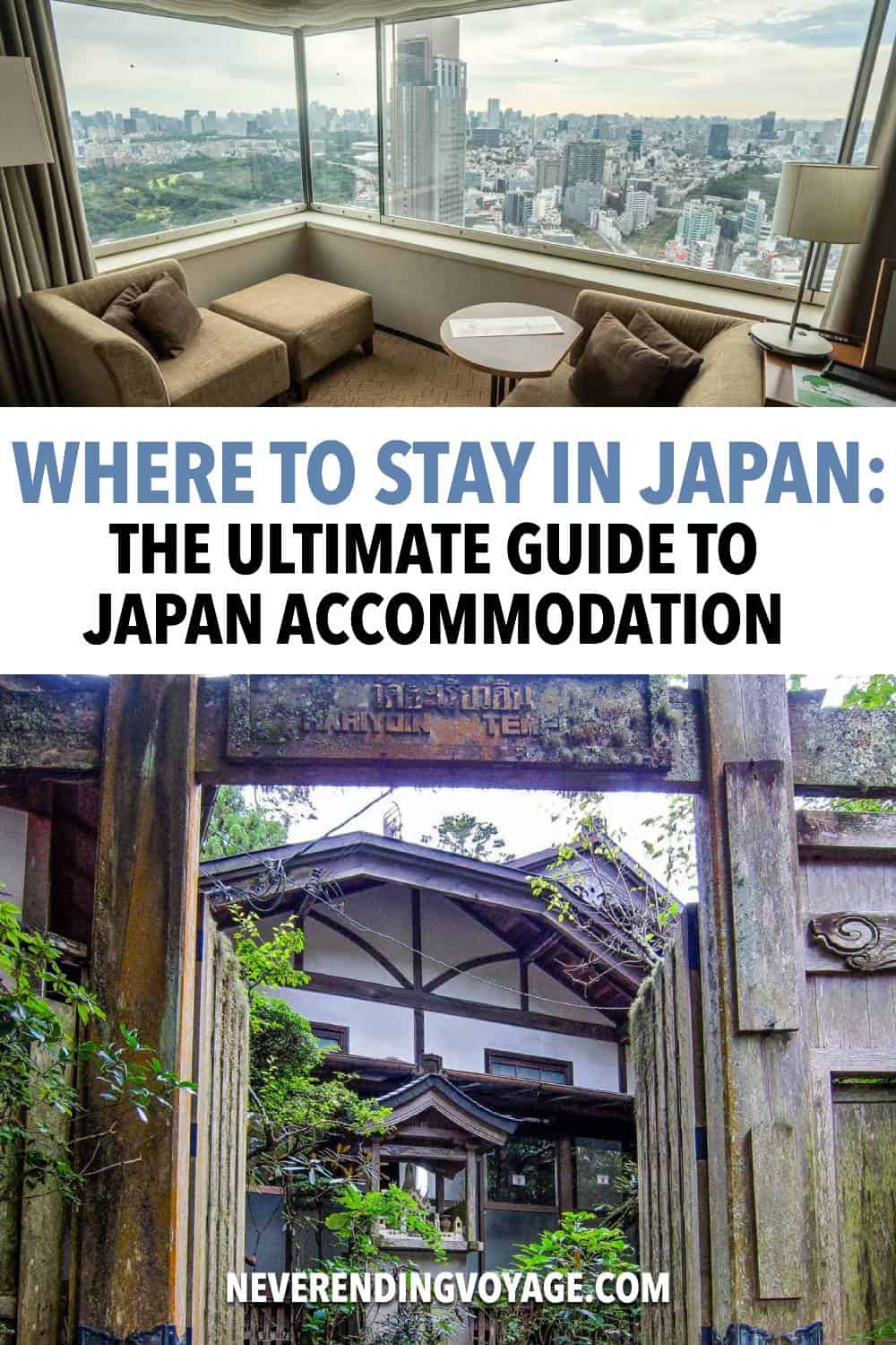 Japan Accommodation Guide Pinterest pin