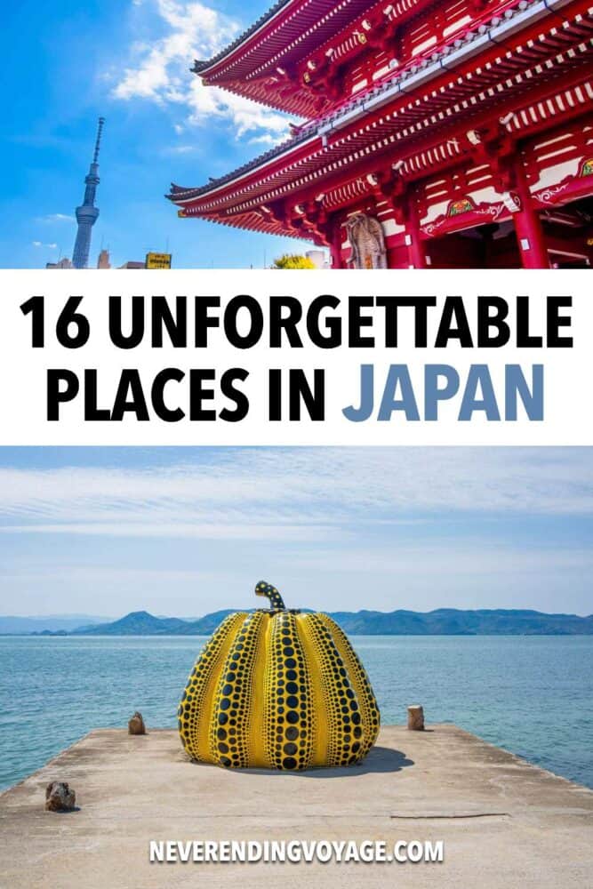 Unmissable Places in Japan Guide pinterest pin