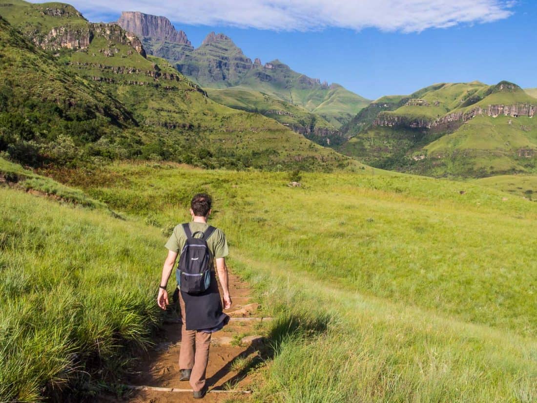 Hiking in South Africa with Gonex, the best packable backpack