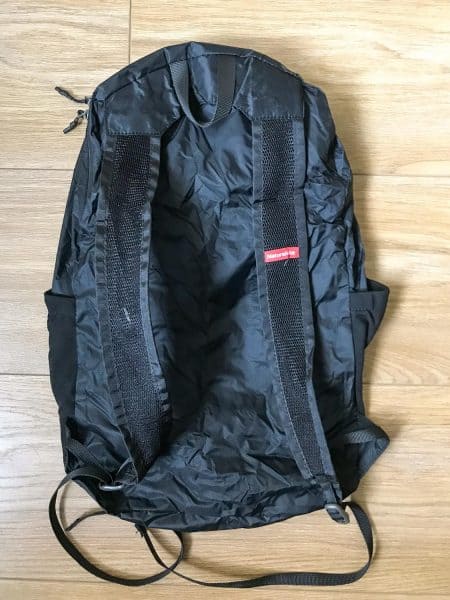 The back of the Naturehike foldable daypack