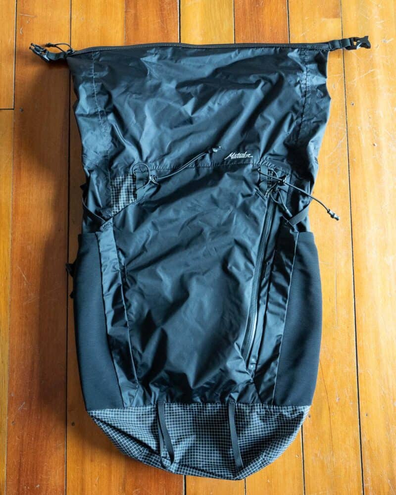 The front of the Matador Freerain22 waterproof packable backpack