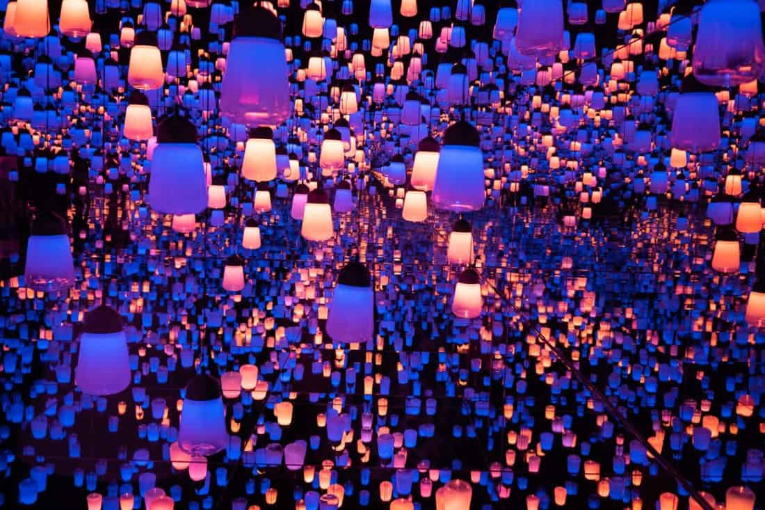 Forest of Lamps at TeamLab Borderless, one of the best things to do in Tokyo, Japan