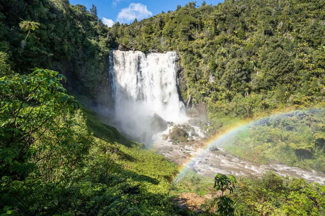 Marokopa Falls near Waitomo on the North Island New Zealand