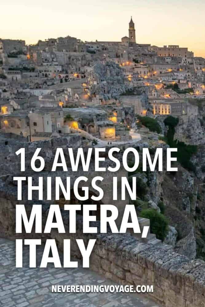 Matera Activities Travel Guide Pinterest pin