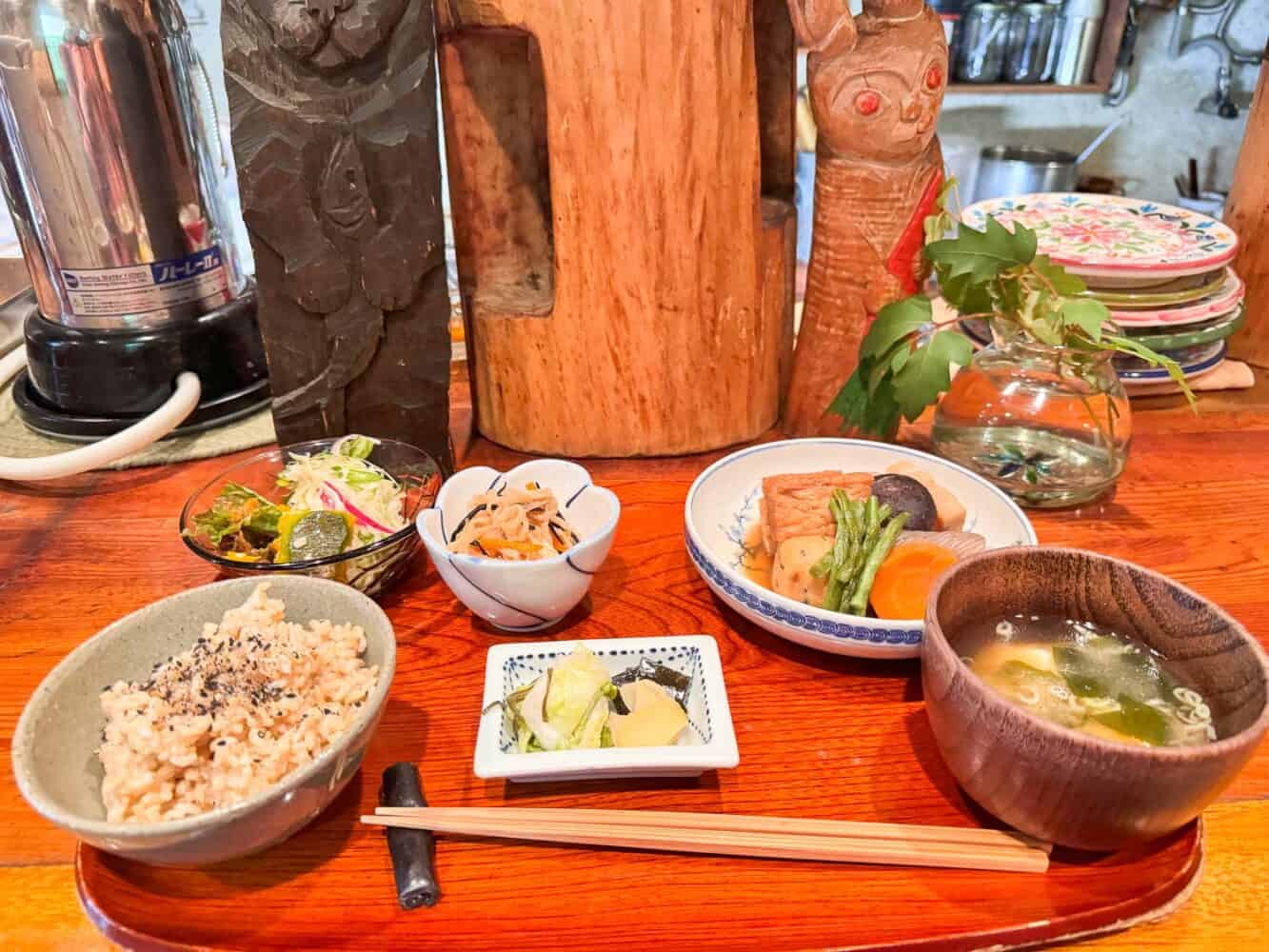 Vegan set lunch at Alicia restaurant in Shimokitazawa Tokyo. 