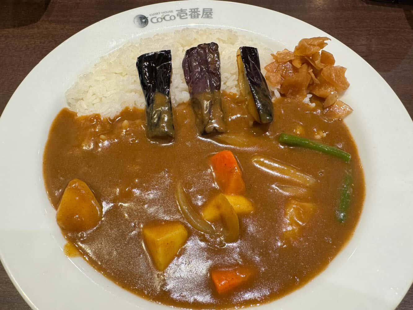 Vegetarian curry at Coco Ichibanya in Japan
