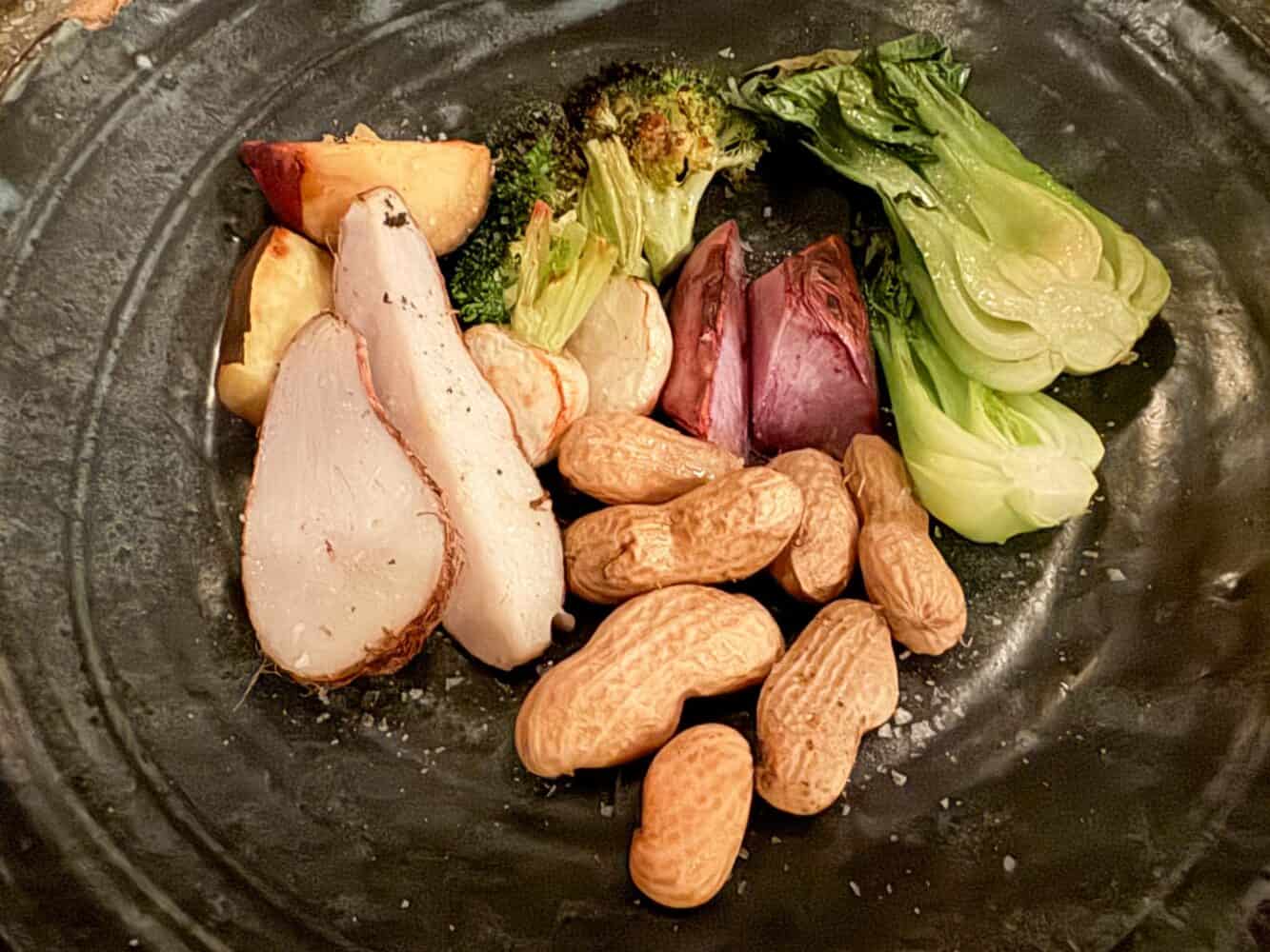 Roast vegetables as part of the Tasting Menu at Monk Restaurant, Kyoto, Japan