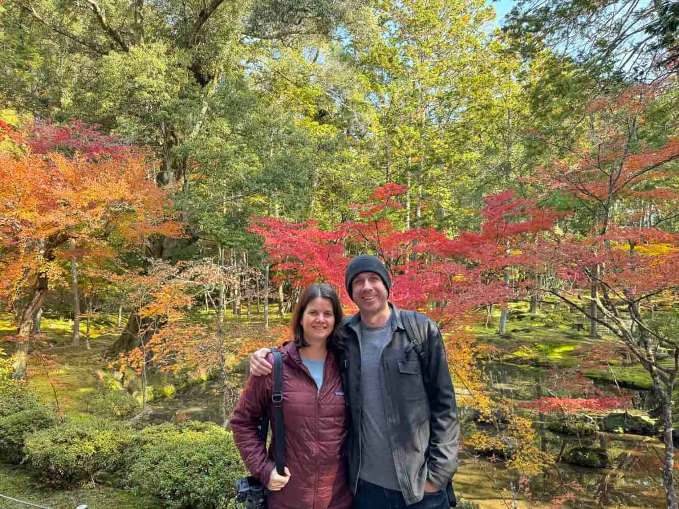 Erin and Simon at Saihoji Moss Temple, Kyoto, Japan