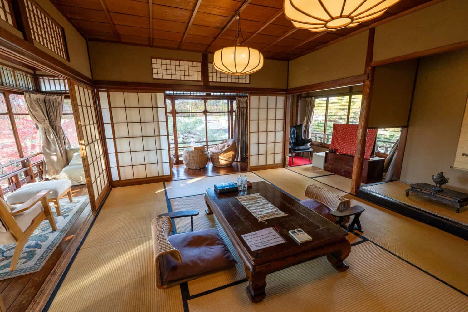 Wide view of Japanese-Style Suite at Ryokan Yachiyo, Kyoto, Japan