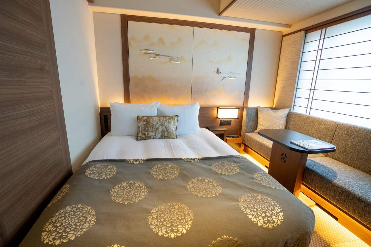 Double room at Sora Niwa Terrace hotel, Kyoto, Japan