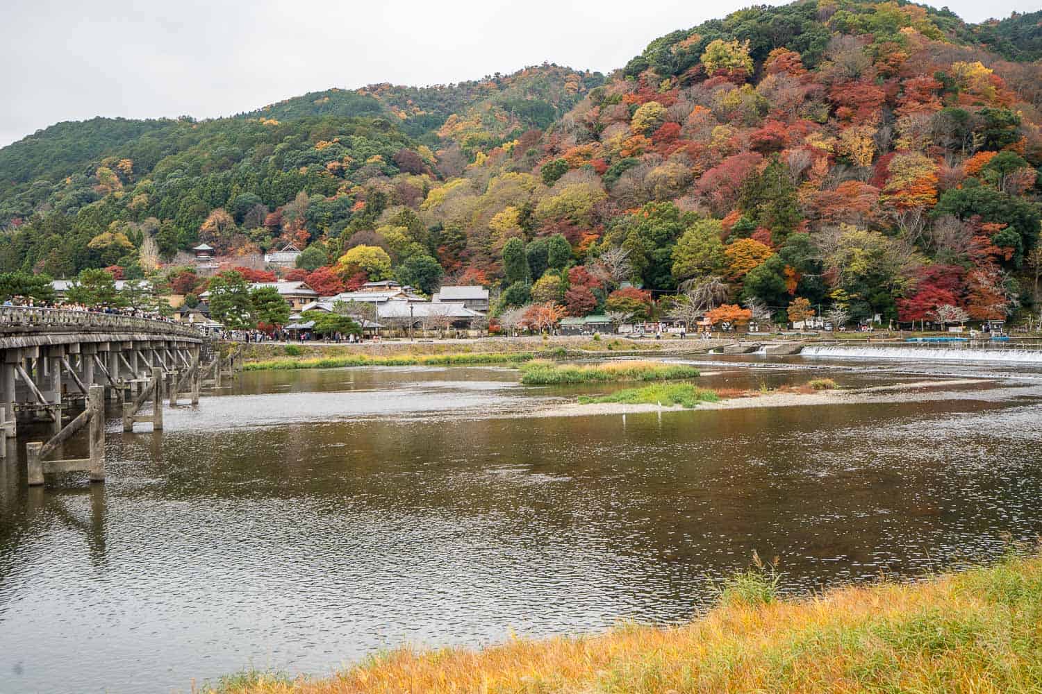 Togetsukyo Bridge in Autumn, Arashiyama, Kyoto, Japan