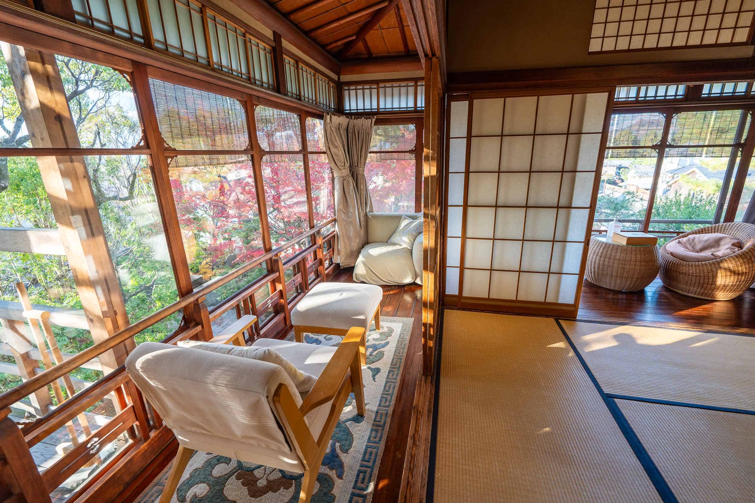 Garden view suite at Ryokan Yachiyo, one of the top places to stay in Kyoto Japan.