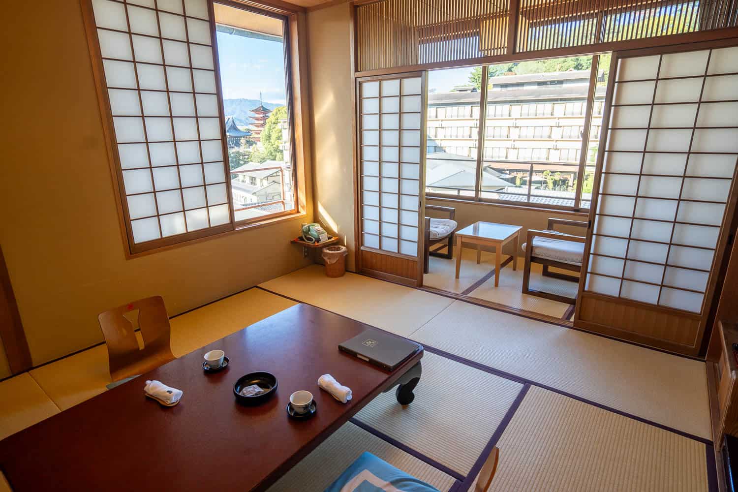 Room at Iwaso Ryokan on Miyajima Island, Japan