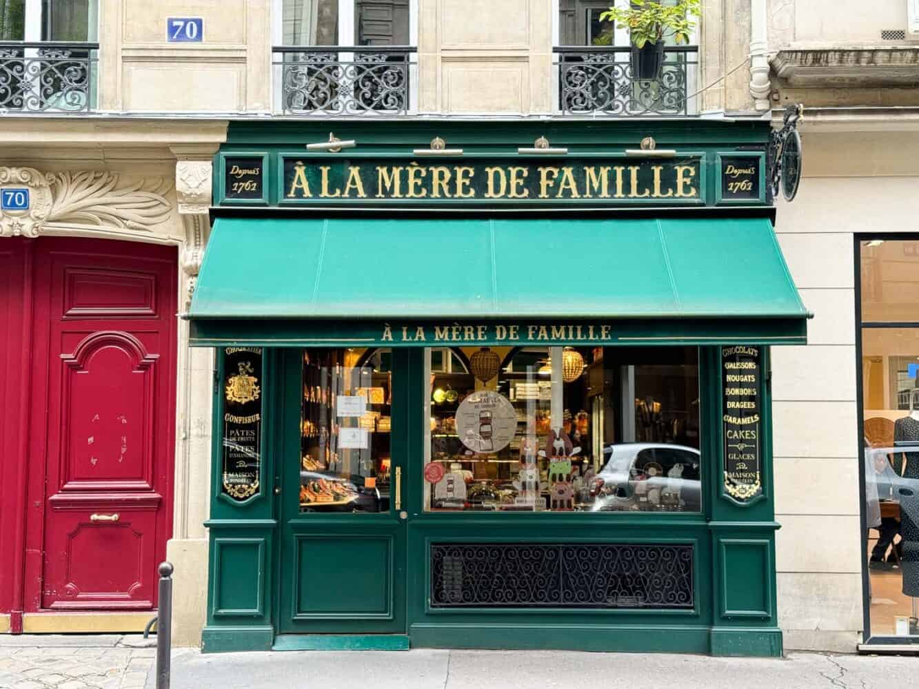 A la mere de Famille chocolate shop in Saint Germain des Pres, Paris