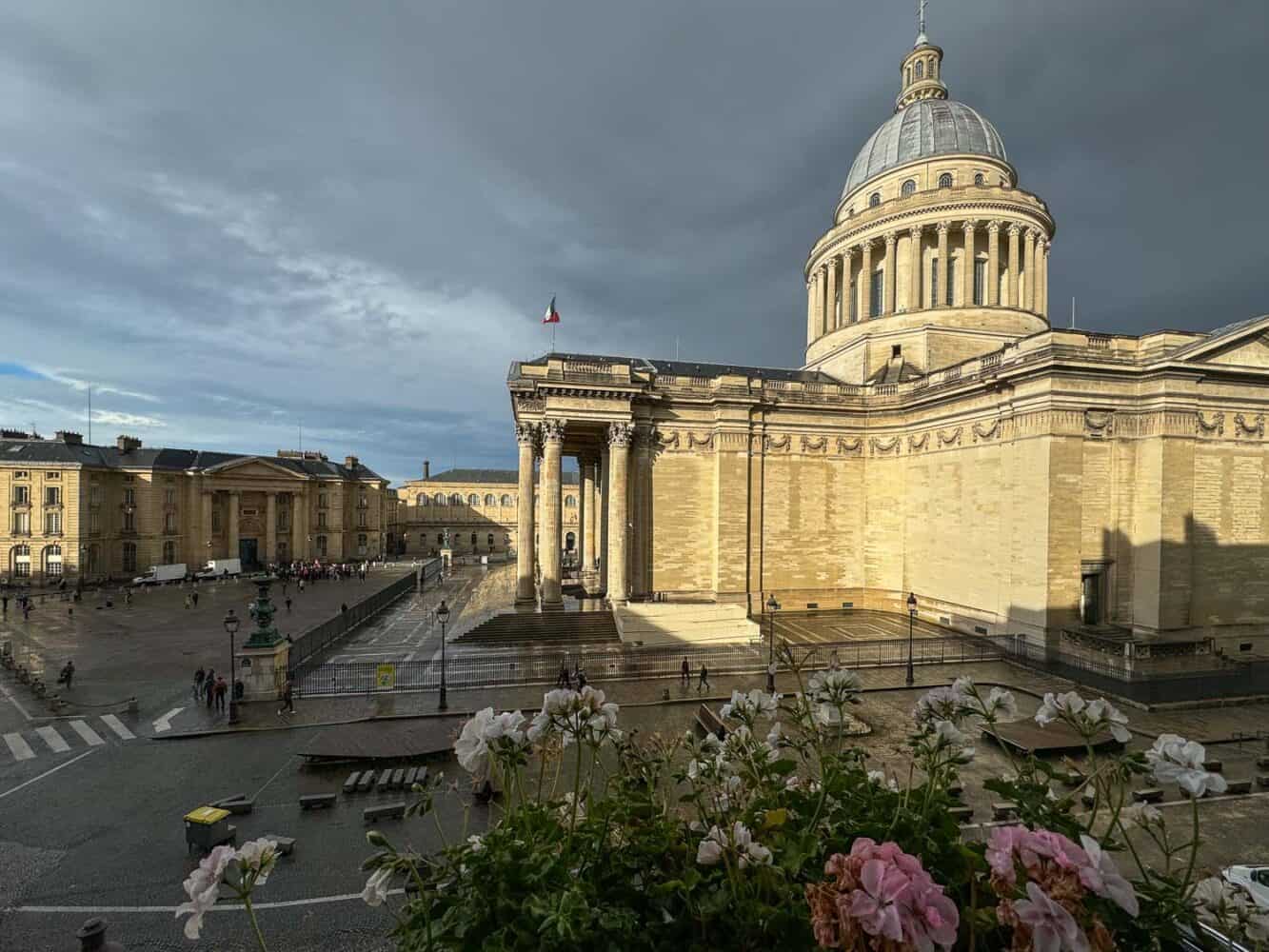 Pantheon view from Hôtel des Grands Hommes in Paris