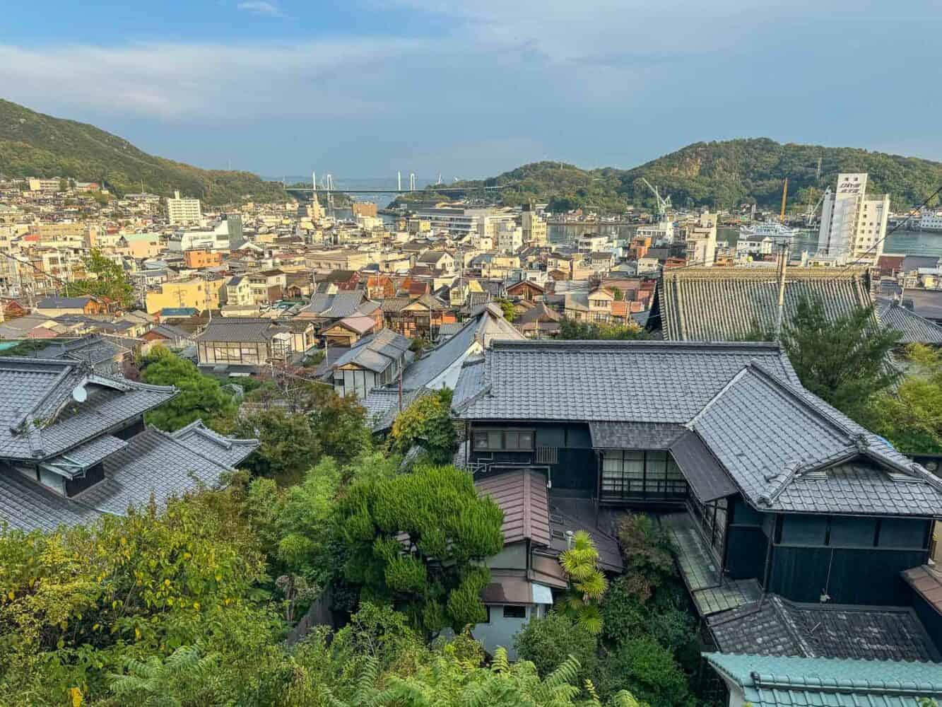 View of Onomichi Japan from the hillside