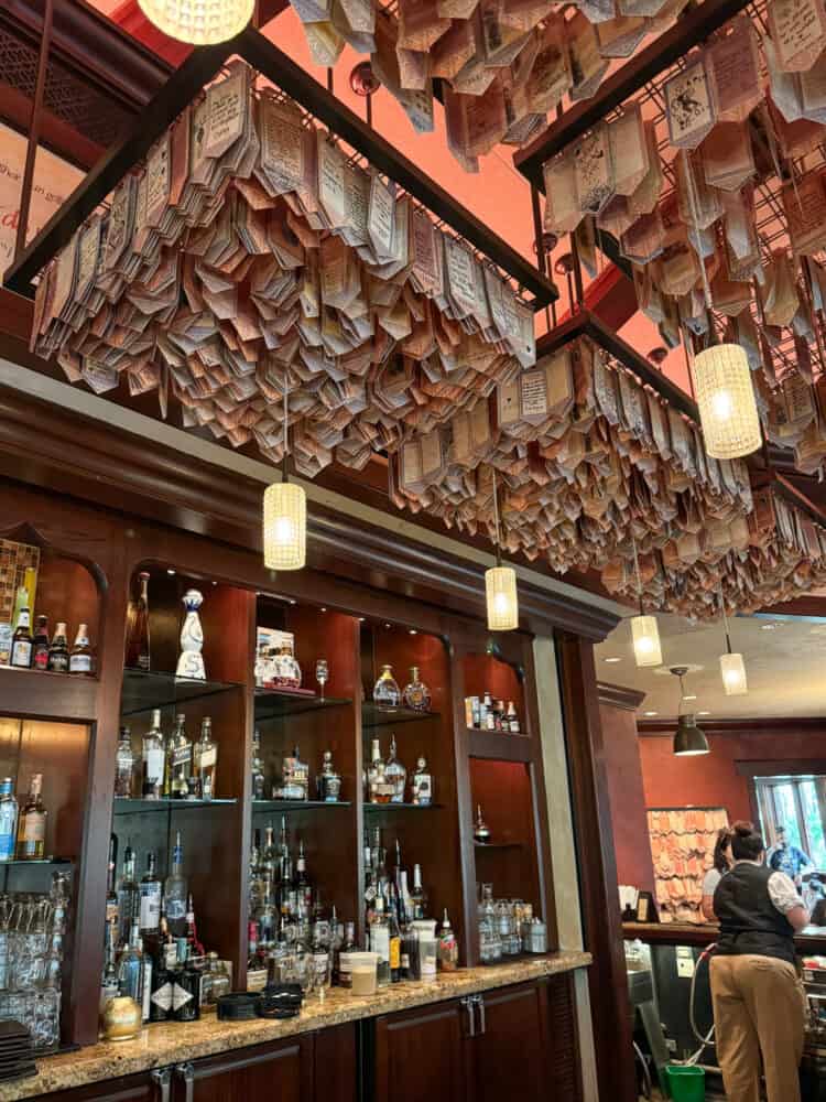 The bar inside Nomad Lounge at Animal Kingdom in Disney World Orlando