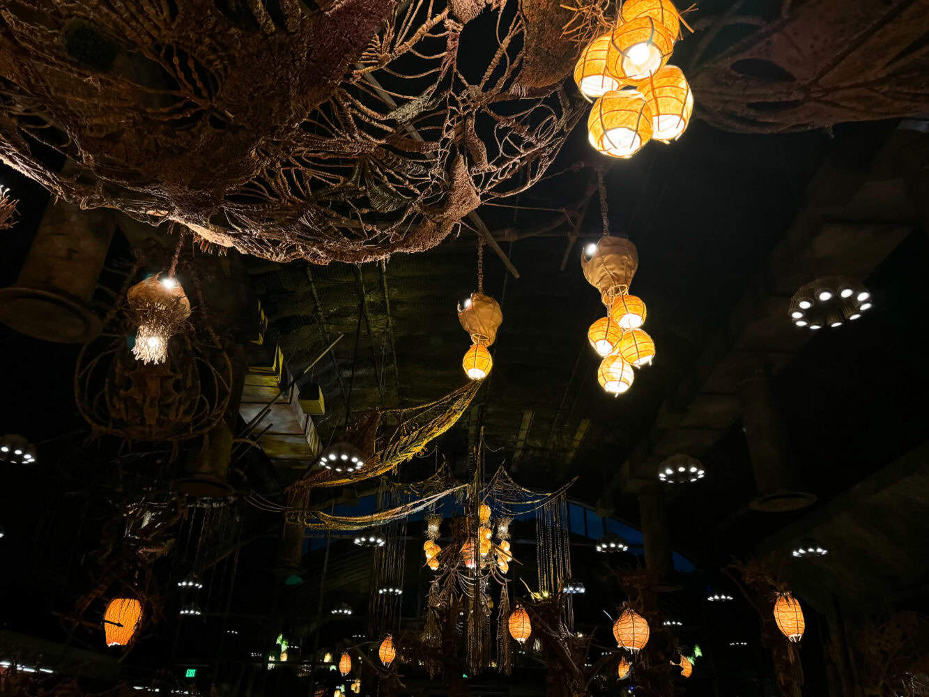 Decor inside Satuli Canteen quick service restaurant at Animal Kingdom, Disney World