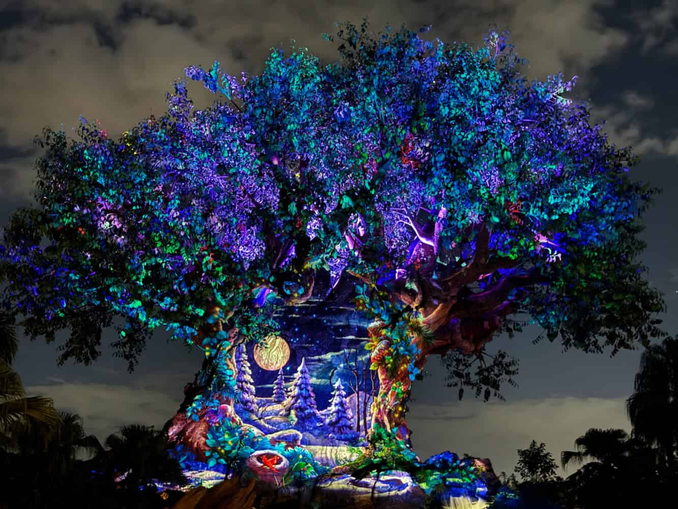 The holiday edition of the Tree of Life Awakening show at Animal Kingdom