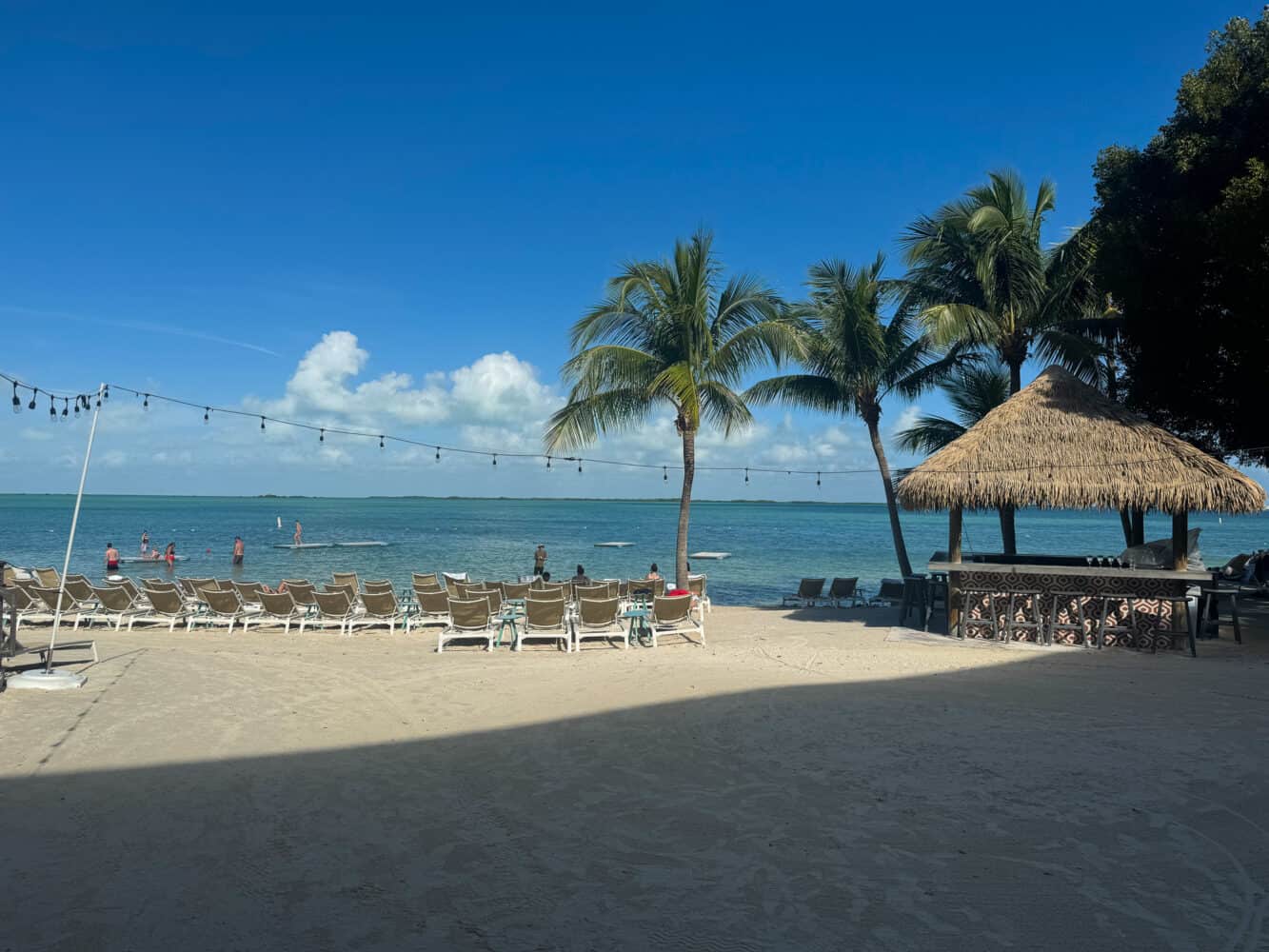 Tiki Bar on Coconut Beach at Baker's Cay Key Largo resort in Florida