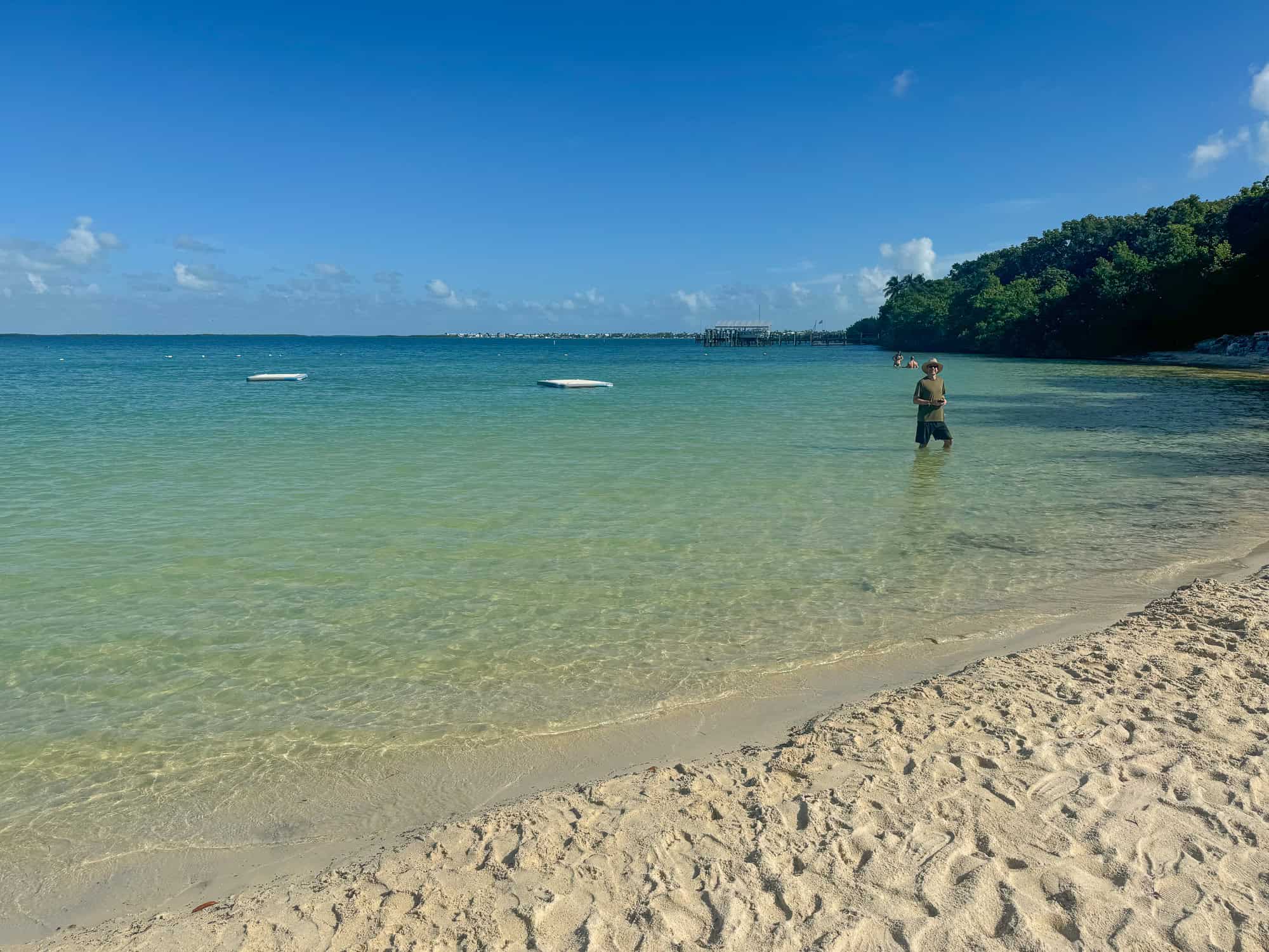 Clear water on the sandy Coconut Beach at Baker's Cay Resort Key Largo