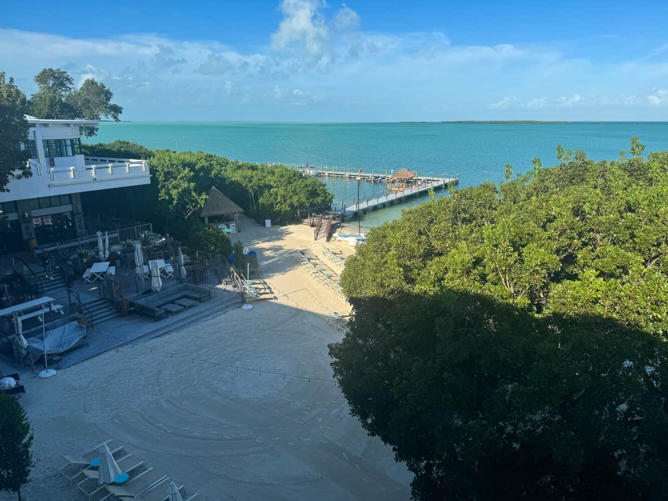 View from balcony of the King waterfront Coconut Wing room at Baker's Cay Key Largo resort