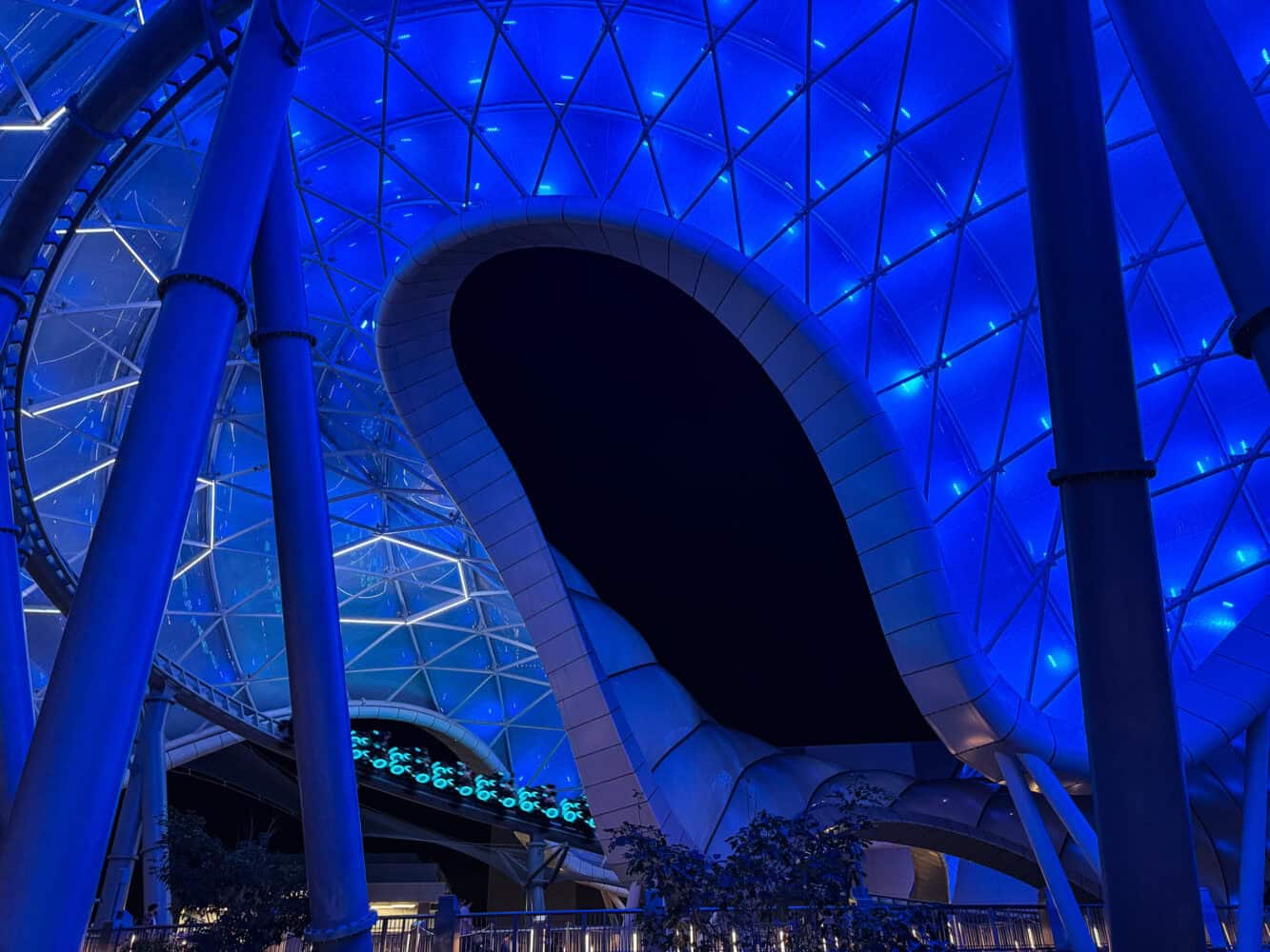 Tron ride at night, Disney World, Orlando