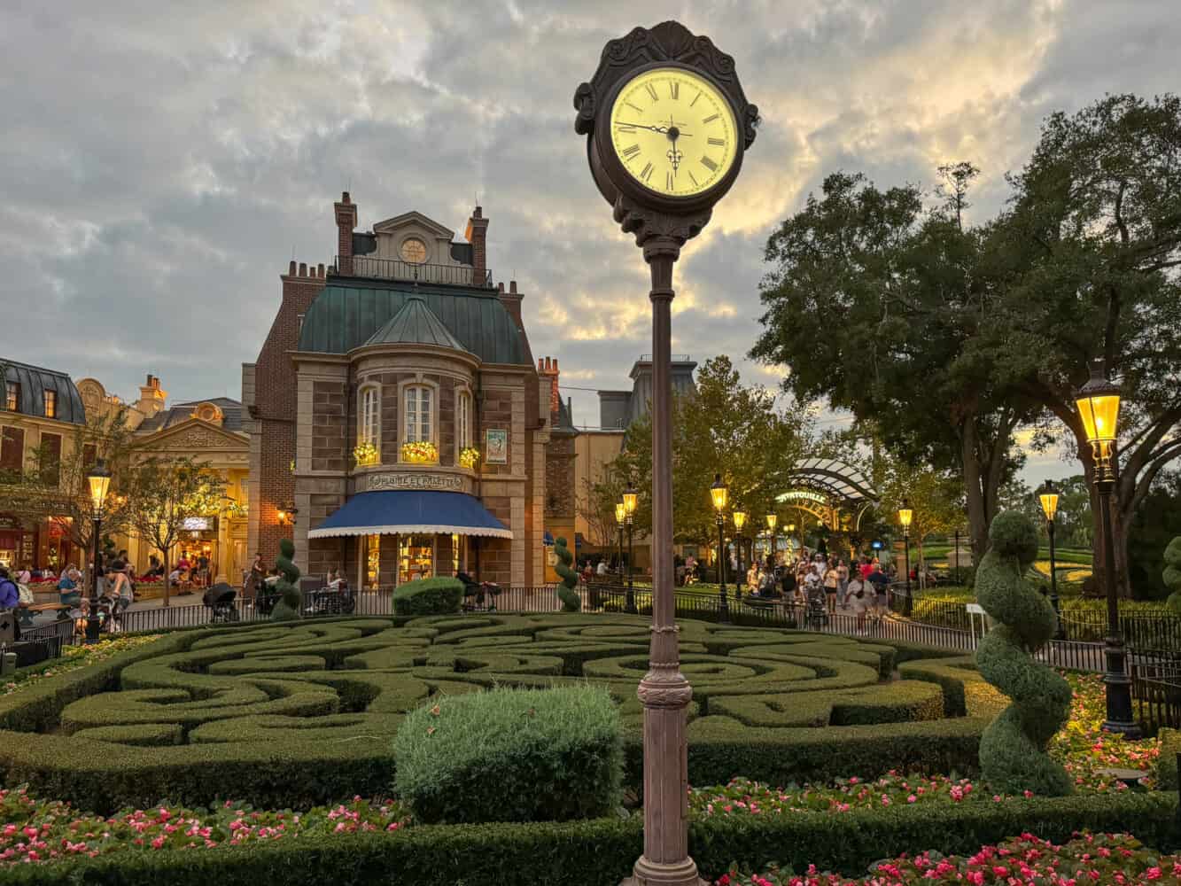 France pavilion in the evening, Epcot, Disney World, Orlando, USA