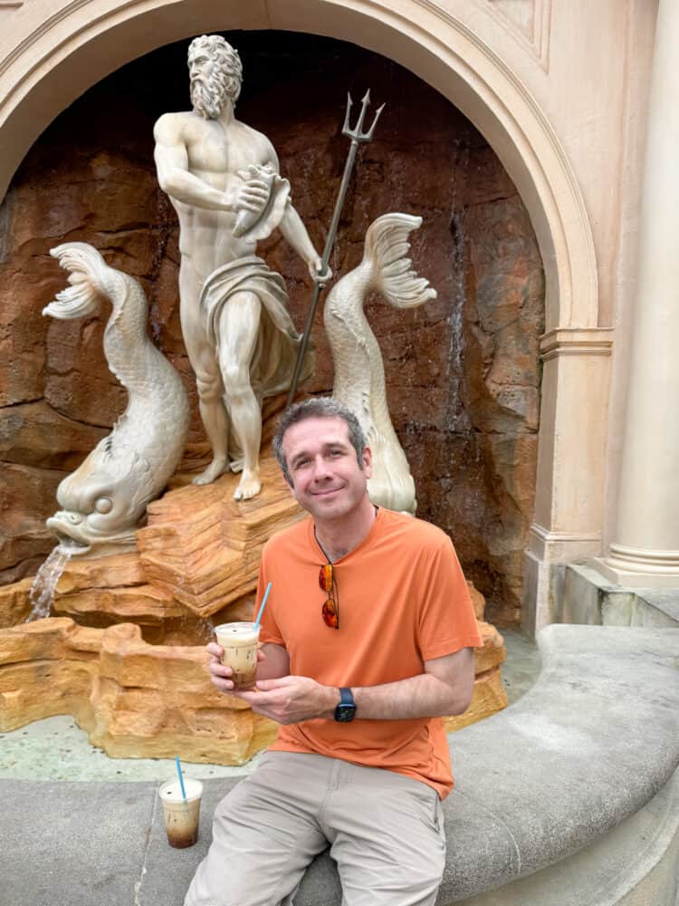 Simon with an espresso martini, Epcot, Disney World, Orlando