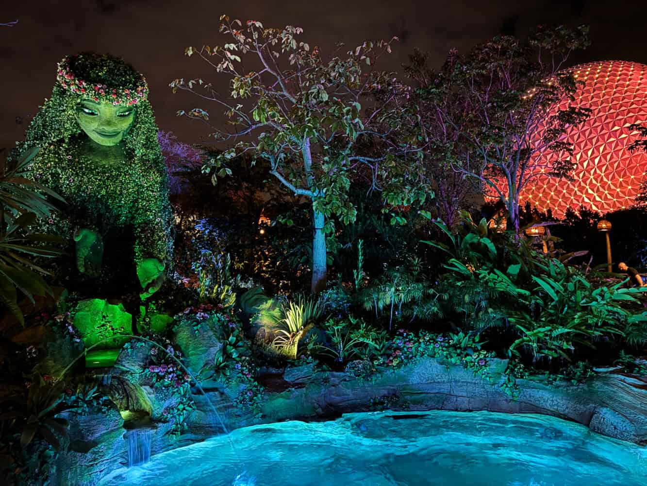 Moana Journey at night in Epcot, Disney World, Orlando, USA