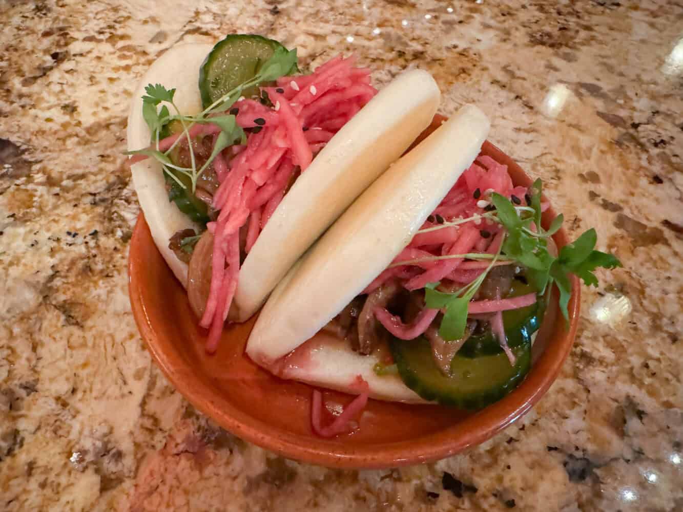 Mushroom Bao Bun at Nomad Lounge, Animal Kingdom, Disney World, Orlando