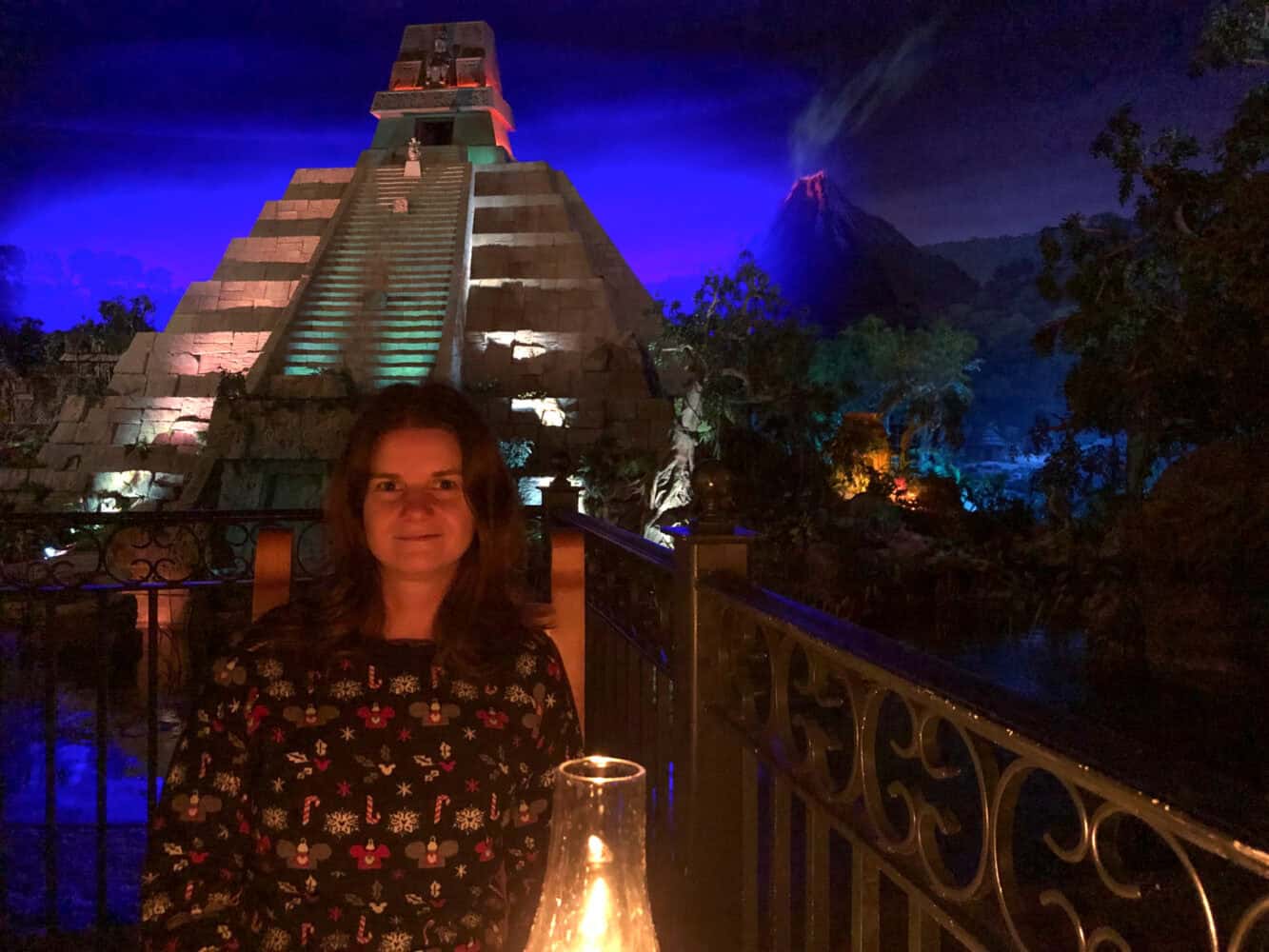 Erin dining at San Angel Inn, Epcot, Disney World, Orlando