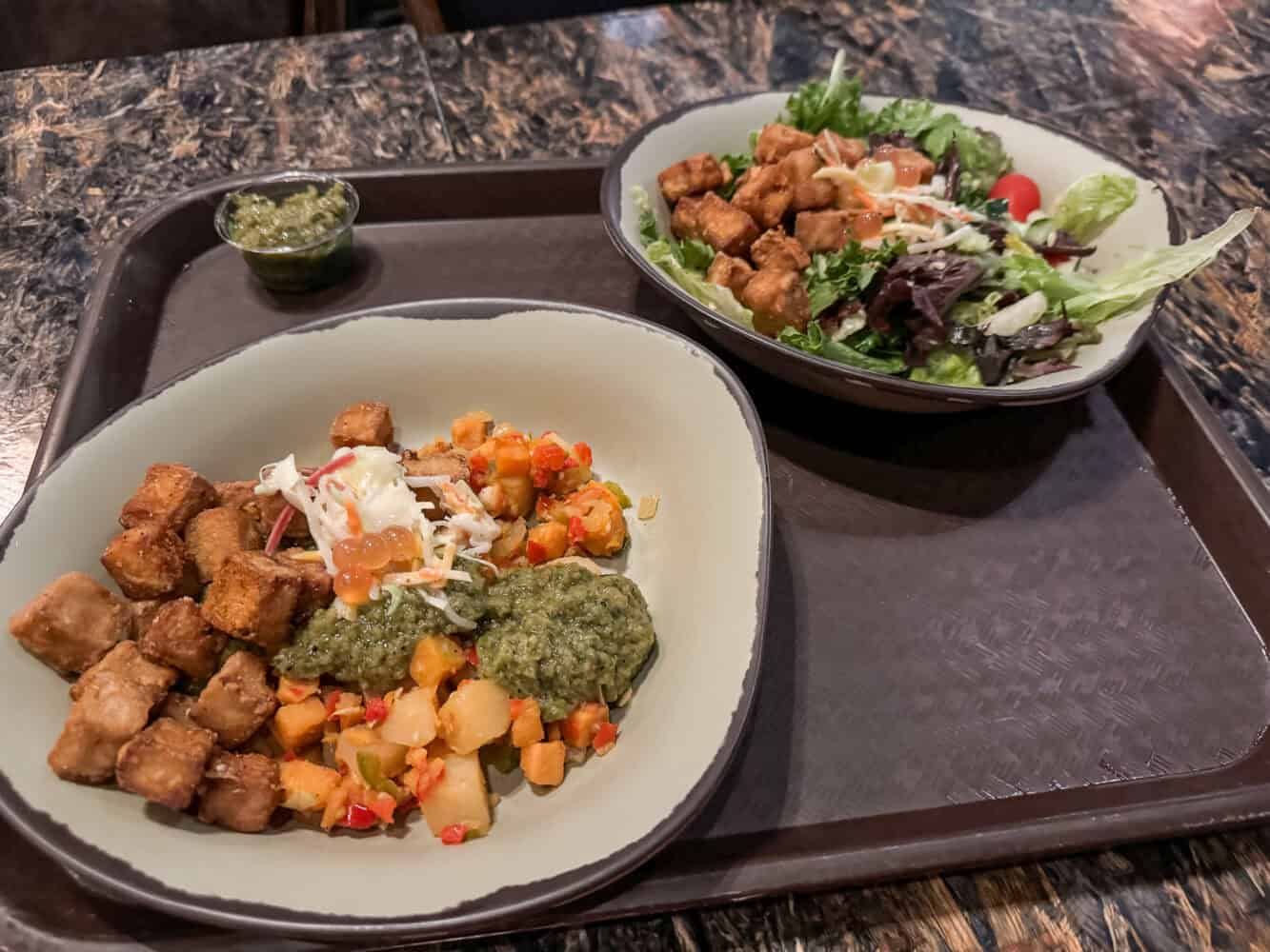 Chili-Spiced Crispy Fried Tofu Bowl at Satu'li Canteen, Animal Kingdom, Disney World, Orlando