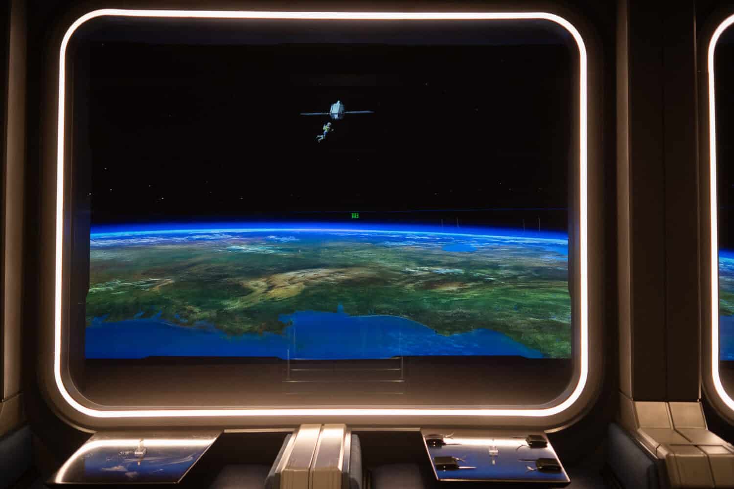 Orbiting Earth at Space 220 restaurant at Epcot, Disney World, USA