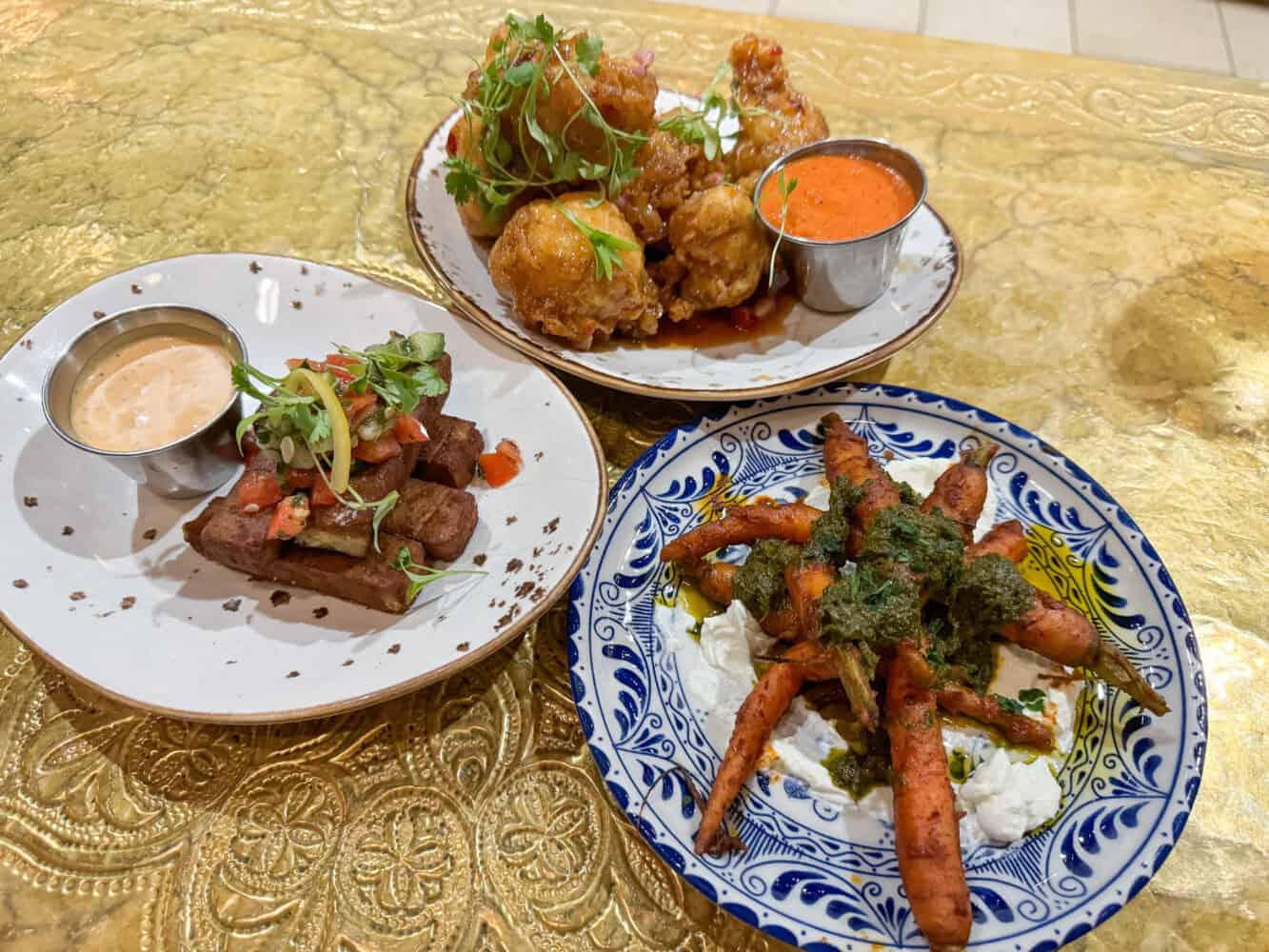 Dishes at Spice Road Table, Epcot, Disney World, Orlando